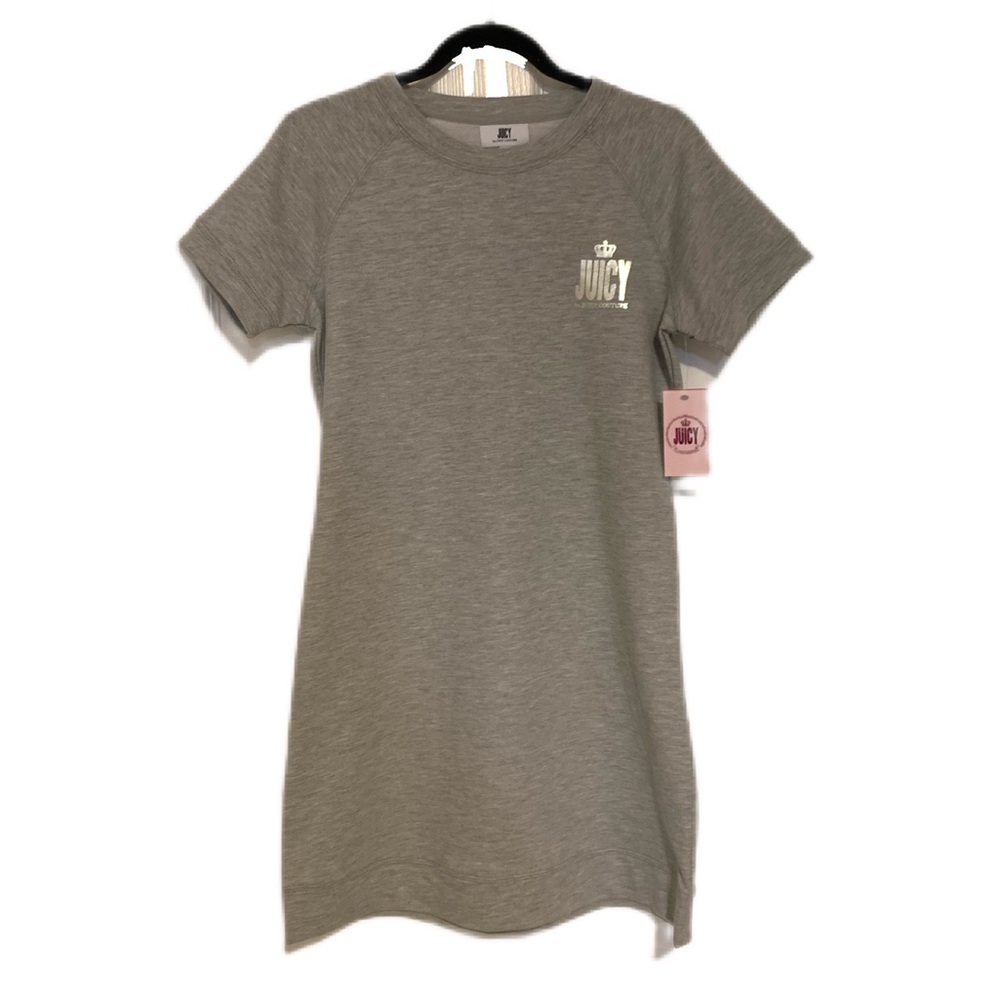 Juicy Couture SZ M Gray Powder Heather T- Shirt Dress | NWT